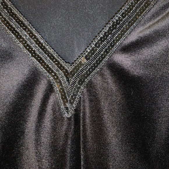 TOM BEZDUDA for Barad & Co. Vintage 70’s Flowy Black Sequin Top-Size Large - Picture 4 of 10